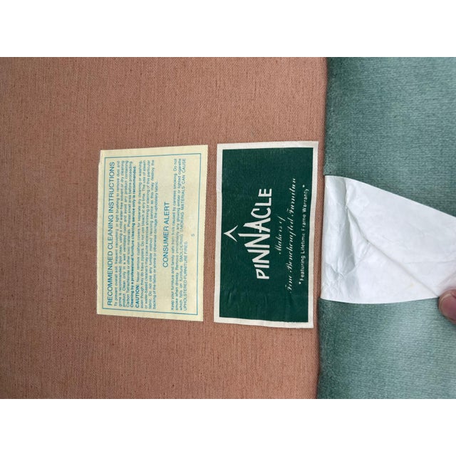 Pair of Vintage Wingback Light Blue Velvet Chairs For Sale In Philadelphia - Image 6 of 7