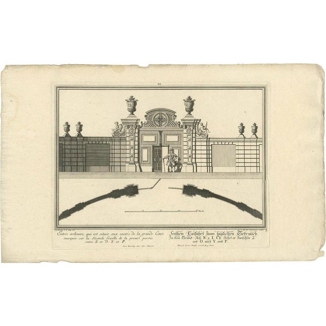 Wolff, Courtyard Gate, 1736, Paper For Sale