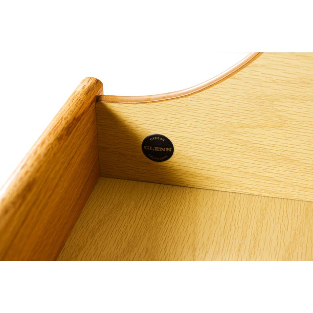 Vintage Mid Century 70’s Chunky White Oak Credenza Sideboard — Glenn of California For Sale - Image 12 of 12