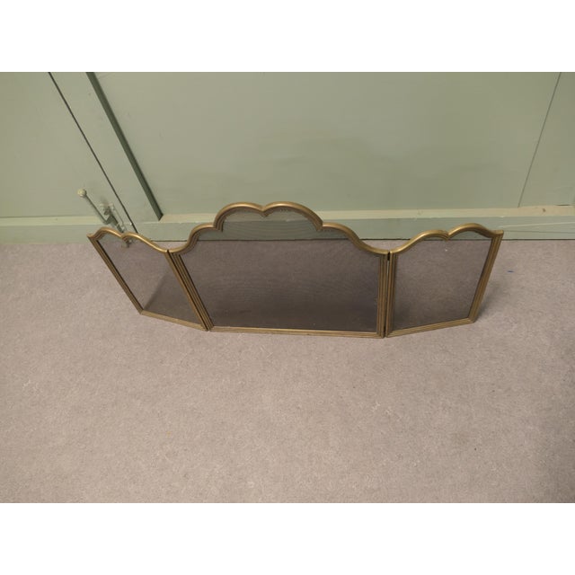 Italian Folding Brass Fire Guard, 1960 For Sale - Image 6 of 8