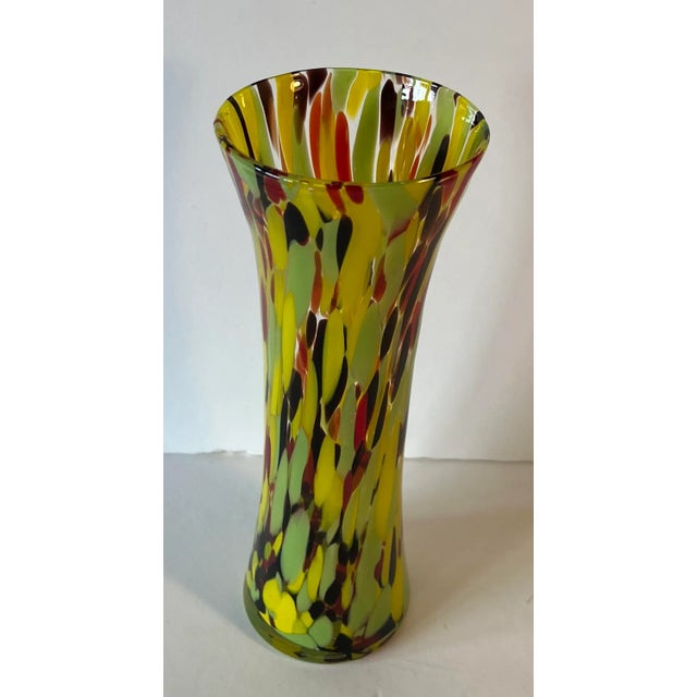 Early 21st Century Art Glass Multicolor Vase For Sale - Image 5 of 12