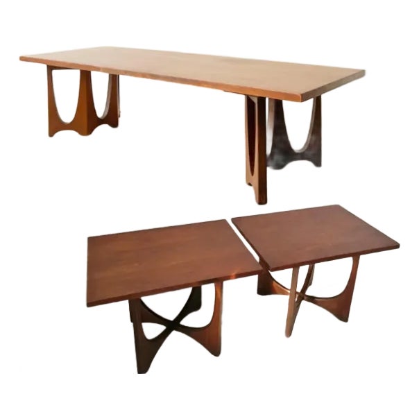 1960s Broyhill Brasilia Cocktail Set Coffee & End Tables - Set of 3 For Sale