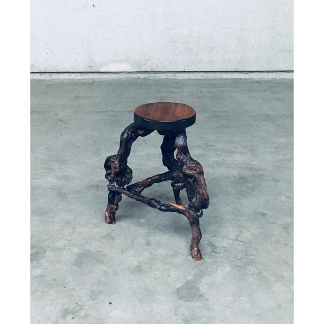 Handmade Vinewood & Oak Bar Stool, 1950s For Sale - Image 9 of 17