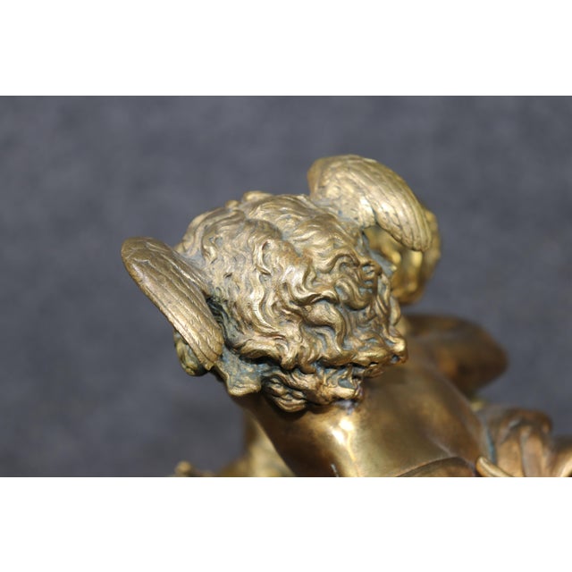 Signed Jean- Louis Gregoire Neoclassical Bronze Statue of Mercury & Pandora For Sale In Philadelphia - Image 6 of 13