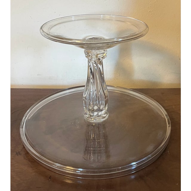 Antique 18th Century English George III Blown Glass Tazza Plateau or Syllabub Cake Stand For Sale - Image 12 of 15