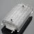 Rare wall light for the bathroom or hallway made of thick structured glass on an aluminum base. Vertical operation....