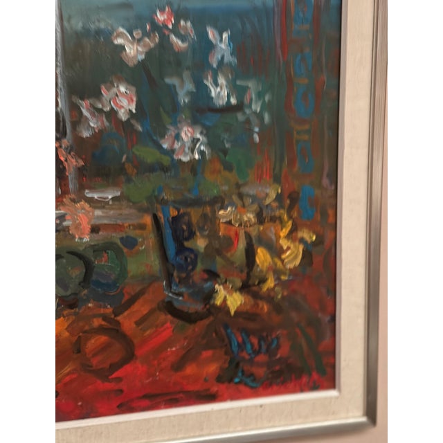 Eric With, Still Life with Flowers, 1960s, Oil Painting on Canvas, Framed For Sale - Image 9 of 18