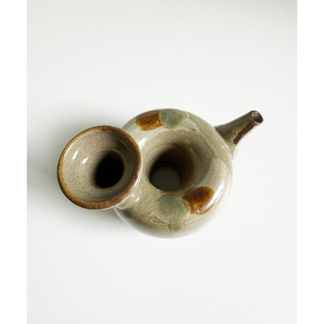 Contemporary Vintage Stoneware Sake Warmer, Japan For Sale - Image 3 of 8