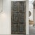 Wood Vintage Lotus Carved Wood Door | Distressed Blue Sliding Barn Door 80x36 For Sale - Image 7 of 7