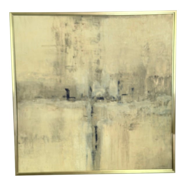Tim O'Toole for Ethan Allen Abstract Cityscape Hand-Embellished Giclee on Canvas For Sale