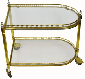 French 2 Tier Bar Cart
