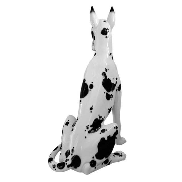 1980s 1980s Life Size Great Dane Porcelain Dog Sculpture by Lladro Hispania of Spain For Sale - Image 5 of 18