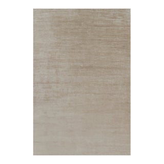 Rug & Kilim’s Oversized Modern Textural Rug in Beige-Brown Stripes and Striae - 12x18 For Sale