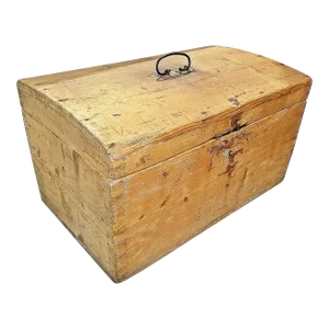 Antique Pine Tool Chest Trunk