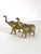 Metal Embossed Brass Elephants, a Pair For Sale - Image 7 of 11