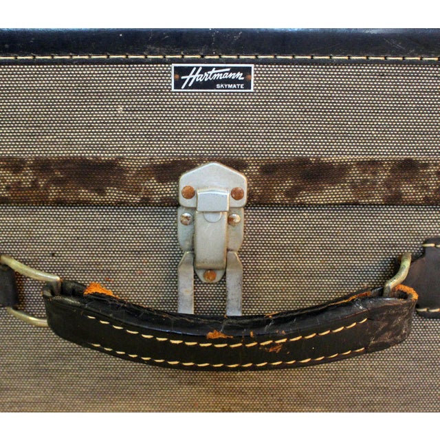 Metal C. 1950s Hartmann Skymate Suitcase on Custom Coffee Table Height Stand For Sale - Image 7 of 10