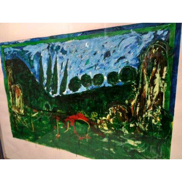 Mario Schifano, Landscape, 1970s, Color Lithograph, Framed For Sale - Image 11 of 17