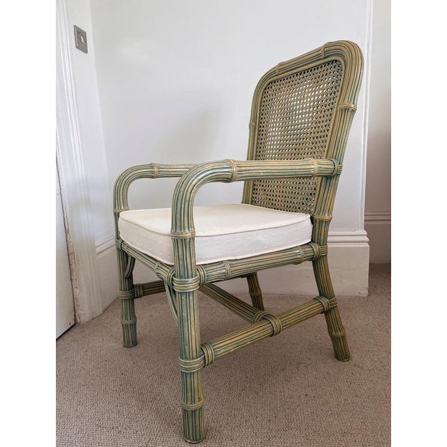 Vintage Faux Bamboo Dining Chairs, 1980s, Set of 2 For Sale - Image 4 of 15