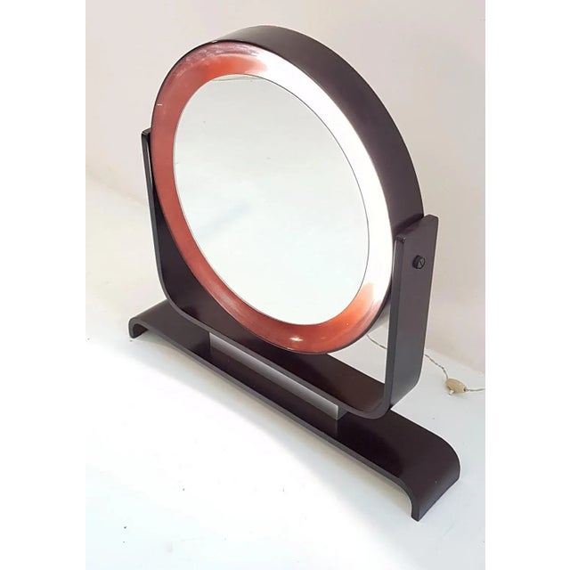 1970s Mid-Century Italian Backlit Vanity Mirror, 1960s For Sale - Image 5 of 6