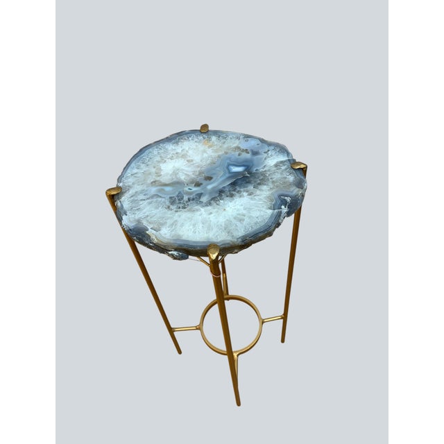 Unusual Modern Handcrafted Geode Drinks Table For Sale - Image 4 of 5
