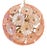 Sputnik Pendant Light with 51 Flowers in Pink Glass and Burnished Brass from Justfurnituress SRL For Sale