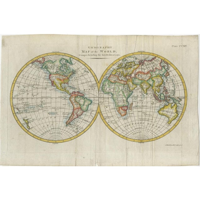 Antique Hemisphere Map of the Latest Discoveries For Sale - Image 5 of 6