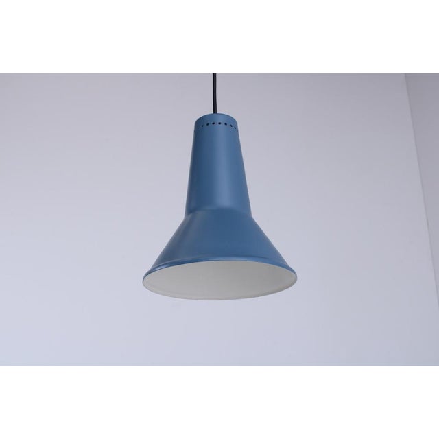 Petrol Blue Model 25 Adjustable Wall Lamp by W. Hagoort for Hagoort, 1950s For Sale - Image 11 of 18