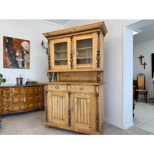 Restored Gründerzeit Kitchen Buffet/Sideboard Dimensions: Height x Width x Depth 194 x 120 x 65 cm. Original, rustic...