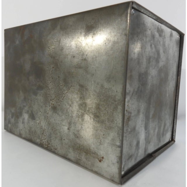 Metal Midcentury Small Industrial Metal Box With Drawers For Sale - Image 7 of 10
