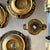 Pair of Sherle Wagner-style lever door handles / doorknobs and escutcheons // vintage hardware for French doors // cast brass with gilt For Sale - Image 14 of 16