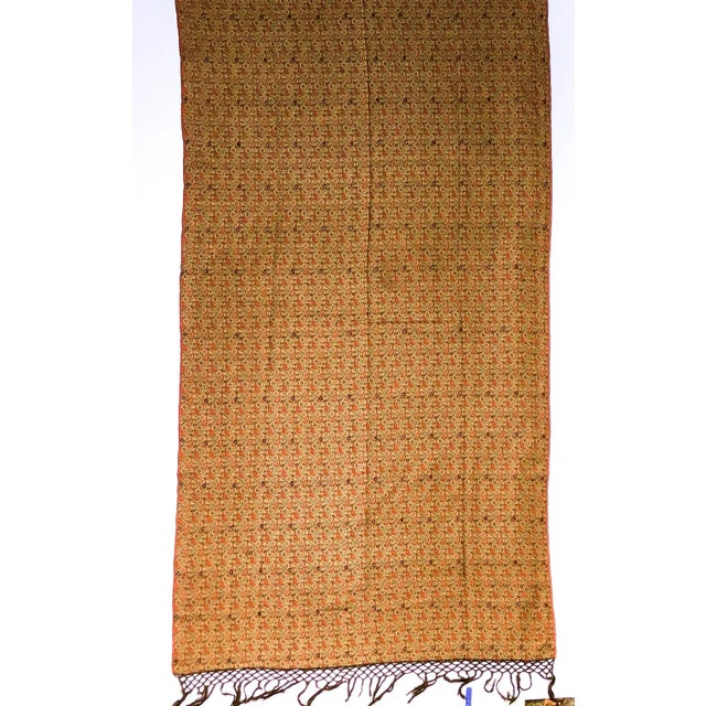 1980s Hand Loomed African Sequined Paisley Table or Chair Throw For Sale - Image 5 of 13