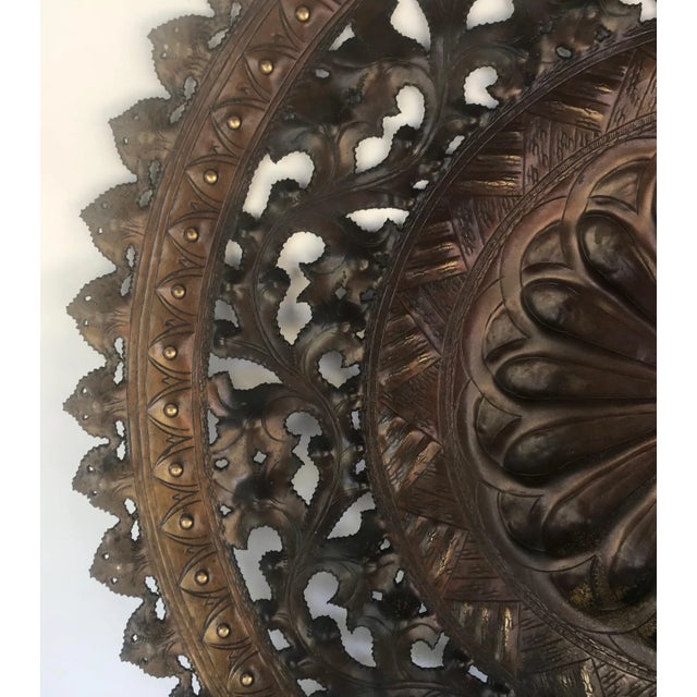 Italian Modernist Artist Egidio Casagrande Wall Medallion Sculpture Mid Century Modern C.1950 36.5" For Sale - Image 4 of 9