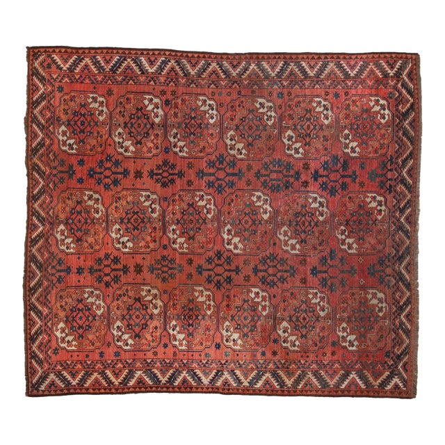 Antique Beshir Square Carpet - 7'1" x 7'10" For Sale
