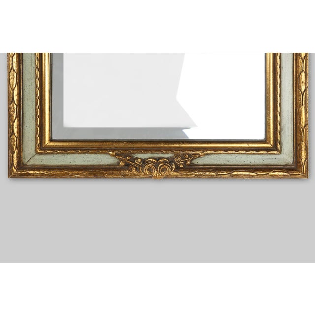 Baroque Vintage French Baroque Rococo Style Gold Leaf Decorated Mirror, 1950s For Sale - Image 3 of 12