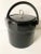 Spice up your bar with this Black Faux Croc Patent Vinyl Ice Bucket. Chrome Ring pull on cover. Insulated bucket. Unmarked.