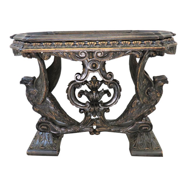 Victorian Ebonized Carved Eagle Tray Top Coffee Table Chairish