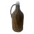 Vintage Wicker Wrapped Aqua Glass Wine Jug For Sale