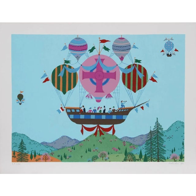 Jack Hofflander, "Balloon Cruise," Serigraph For Sale