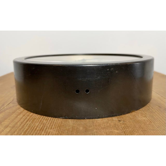 Industrial Factory Black Wall Clock from Siemens, 1950s For Sale - Image 9 of 17