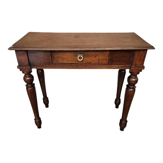 Antique Italian Walnut Console Table, 1890s For Sale