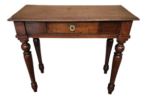 Antique Italian Walnut Console Table, 1890s
