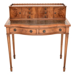 Leather Top Bonheur Du Jour Writing Desk, 1930s For Sale