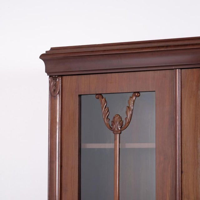 Display Cabinet in Hand-Polished Mahogany with Glass Doors, 1900 For Sale - Image 3 of 11
