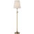 Modern Thomas O'Brien by Visual Comfort Signature Bryant 27" Adjustable Cordless Table Lamp in Hand-Rubbed Antique Brass with Linen Shade For Sale - Image 3 of 3