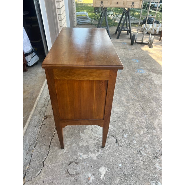 French French 19th Century Louis XVI Solid Walnut Chest of Drawers For Sale - Image 3 of 12