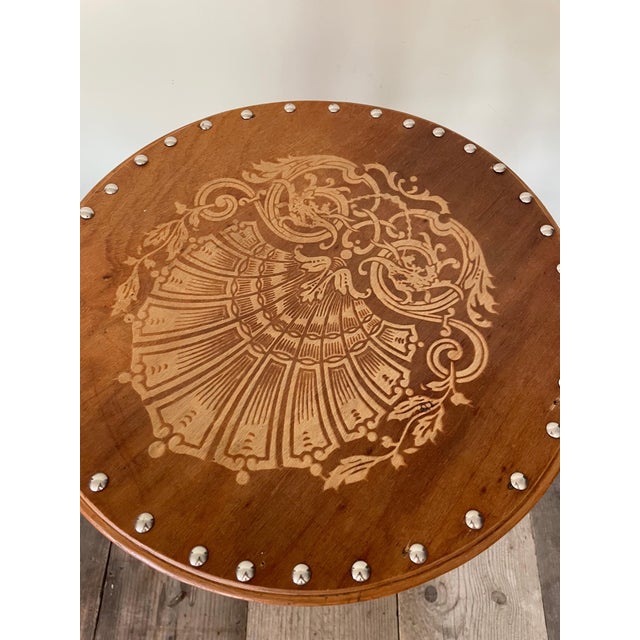 Wood Antique Art Nouveau Cafe Stool, 1890s For Sale - Image 7 of 8