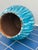 Italian Turquoise Drip Italian Ceramic Vase For Sale - Image 3 of 8