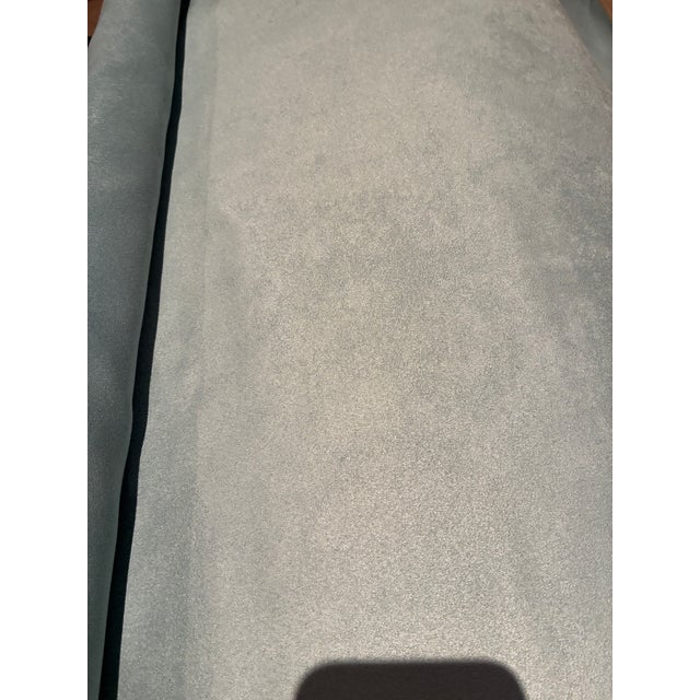 Contemporary Seafoam Suede Fabric For Sale - Image 3 of 3