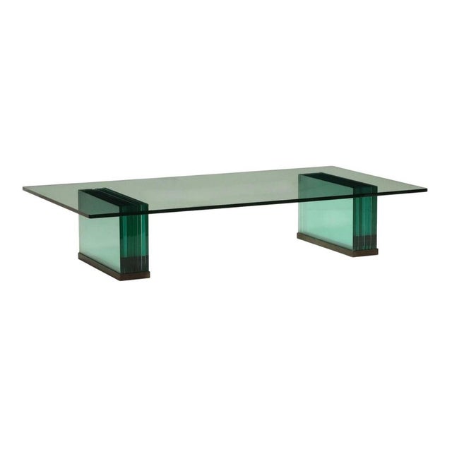 Vintage Glass Coffee Table, Italy, 1970s-1980s For Sale - Image 9 of 9