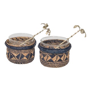 Johanna Ortiz Deep Navy Muisca Salt And Pepper Set For Sale
